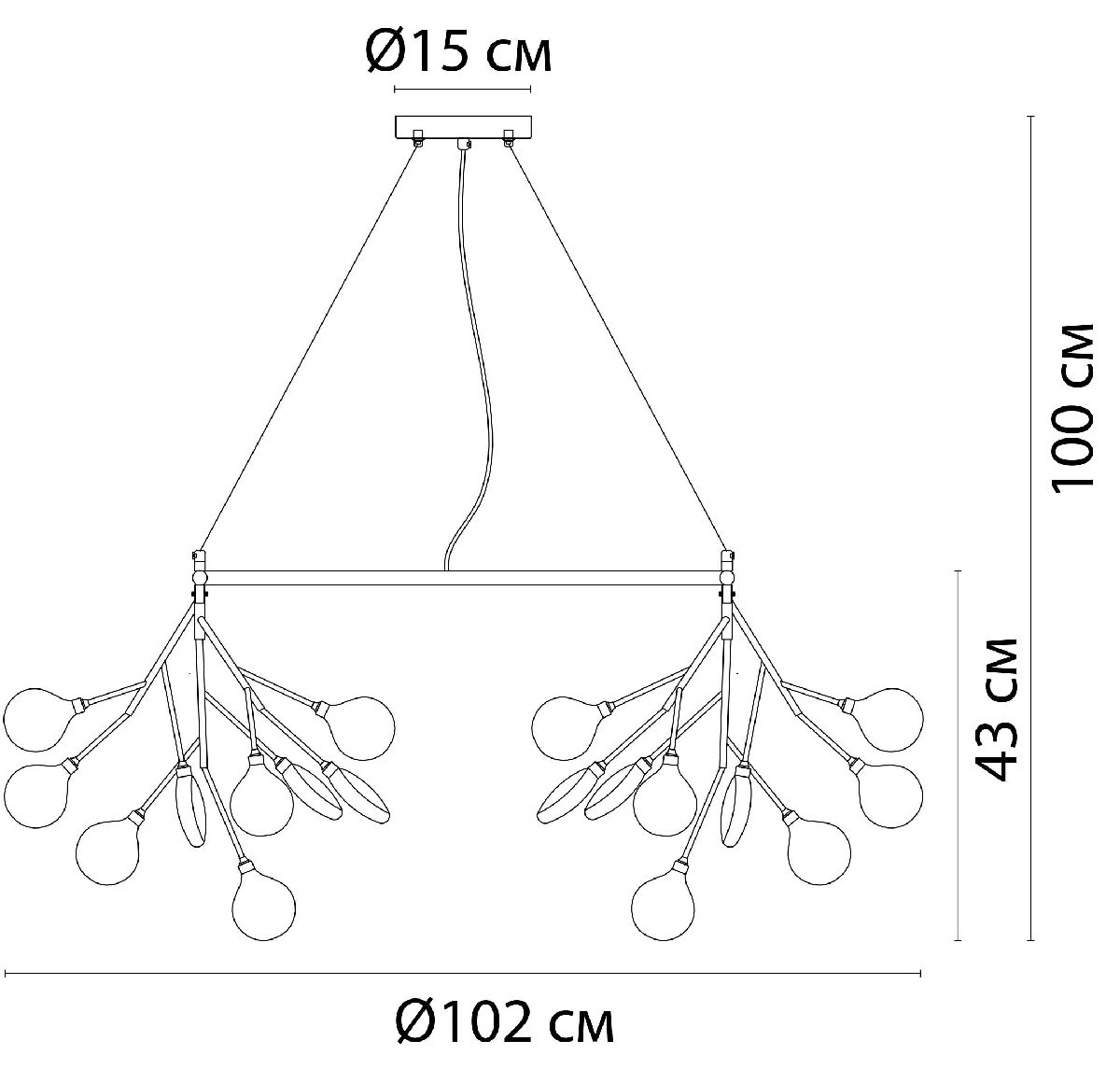 Подвесная люстра Arte Lamp Candy A7272SP-45GO в Санкт-Петербурге