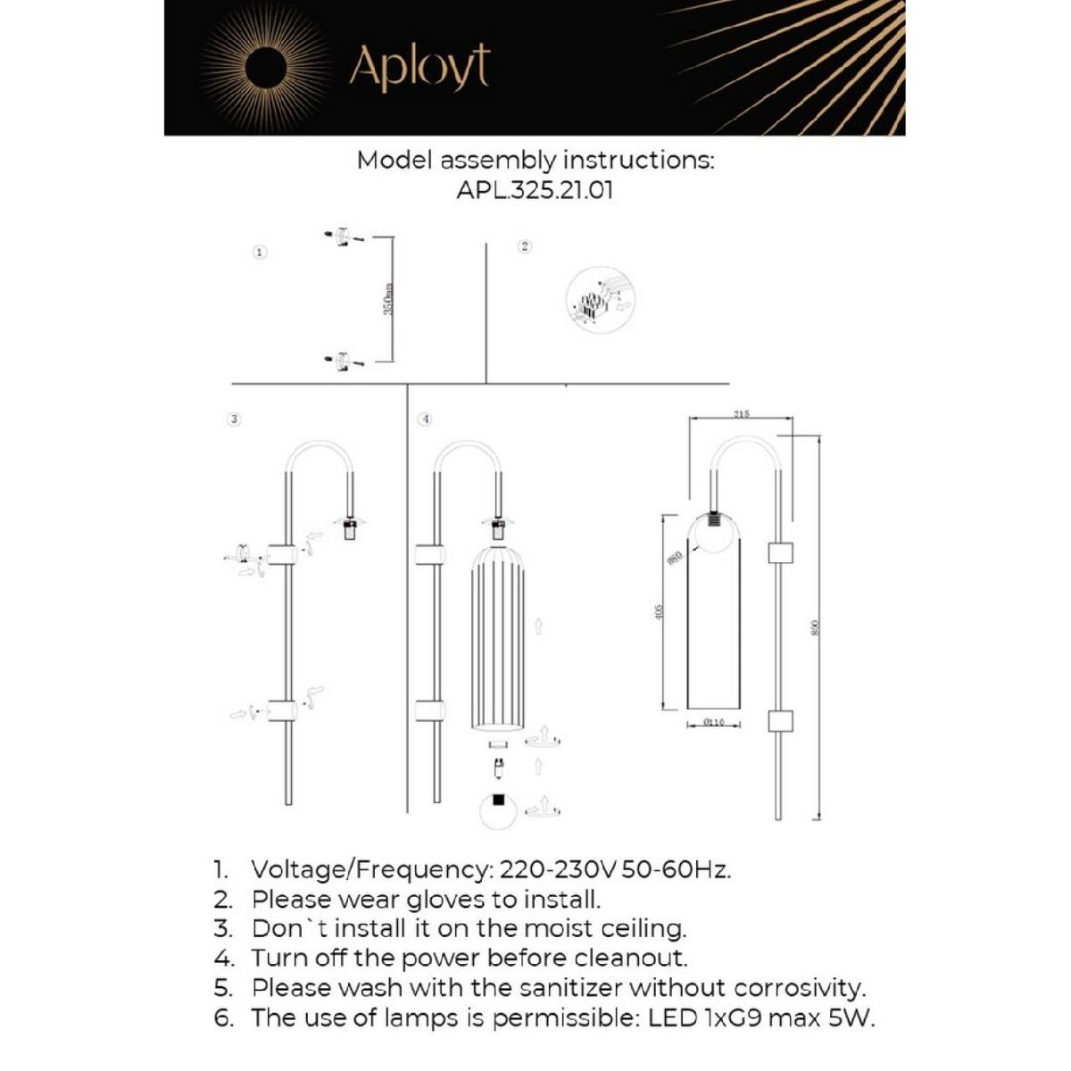 Бра Aployt Arian APL.325.21.01 в Санкт-Петербурге