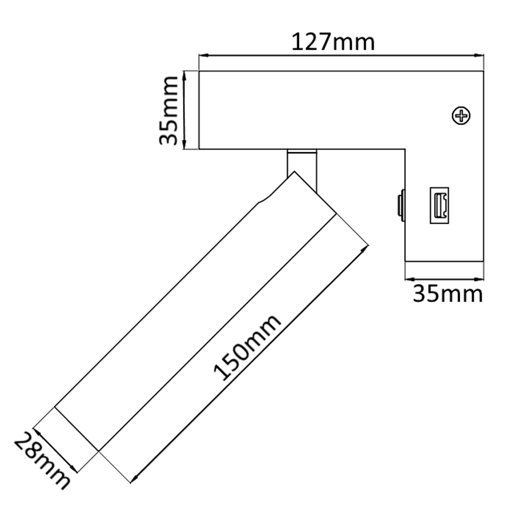 Настенный светильник Crystal Lux CLT 228W USB WH в Санкт-Петербурге