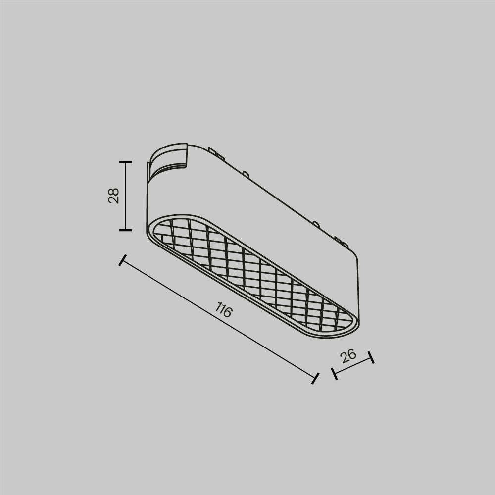 Трековый магнитный светильник Maytoni Basis Grid TR084-1-6W3K-W в Санкт-Петербурге