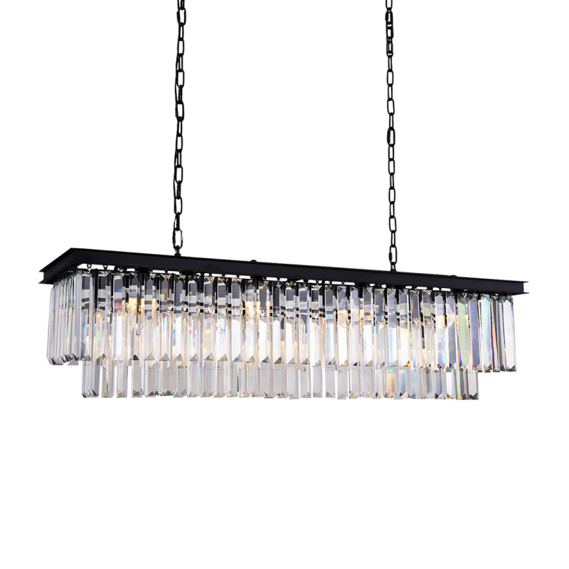 Подвесная люстра Delight Collection 1920s Odeon KR0387P-10C/P black/clear в Санкт-Петербурге