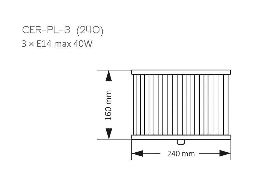 Потолочный светильник Kutek Mood Cero CER-PL-3 (N) 240 в #REGION_NAME_DECLINE_PP#