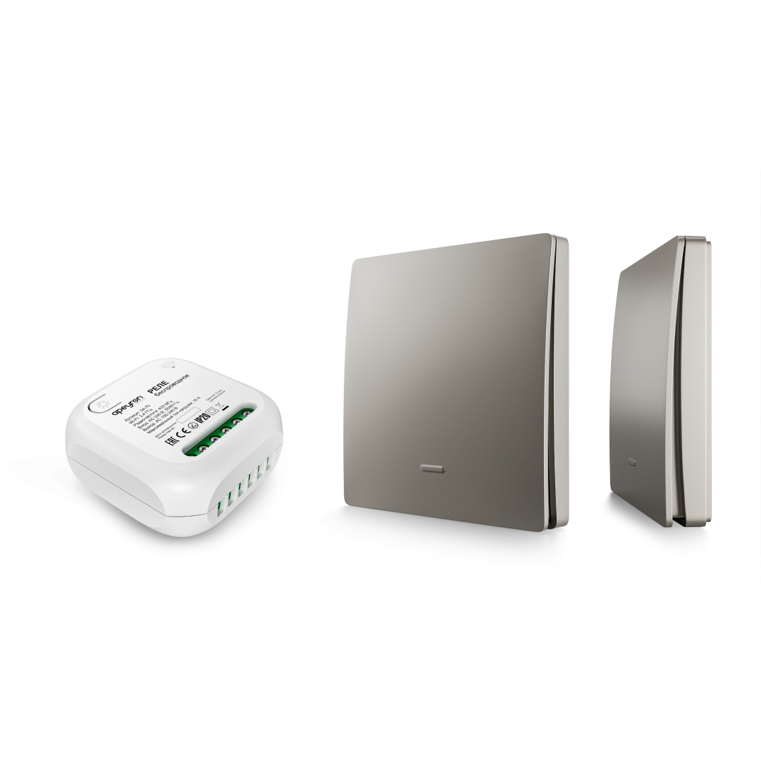 Реле с кинетическими выключателями, IP44, Wi-Fi 2,4 ГГц, Smart, 2выкл., 1 реле. сер. Apeyron 04-85 в Санкт-Петербурге