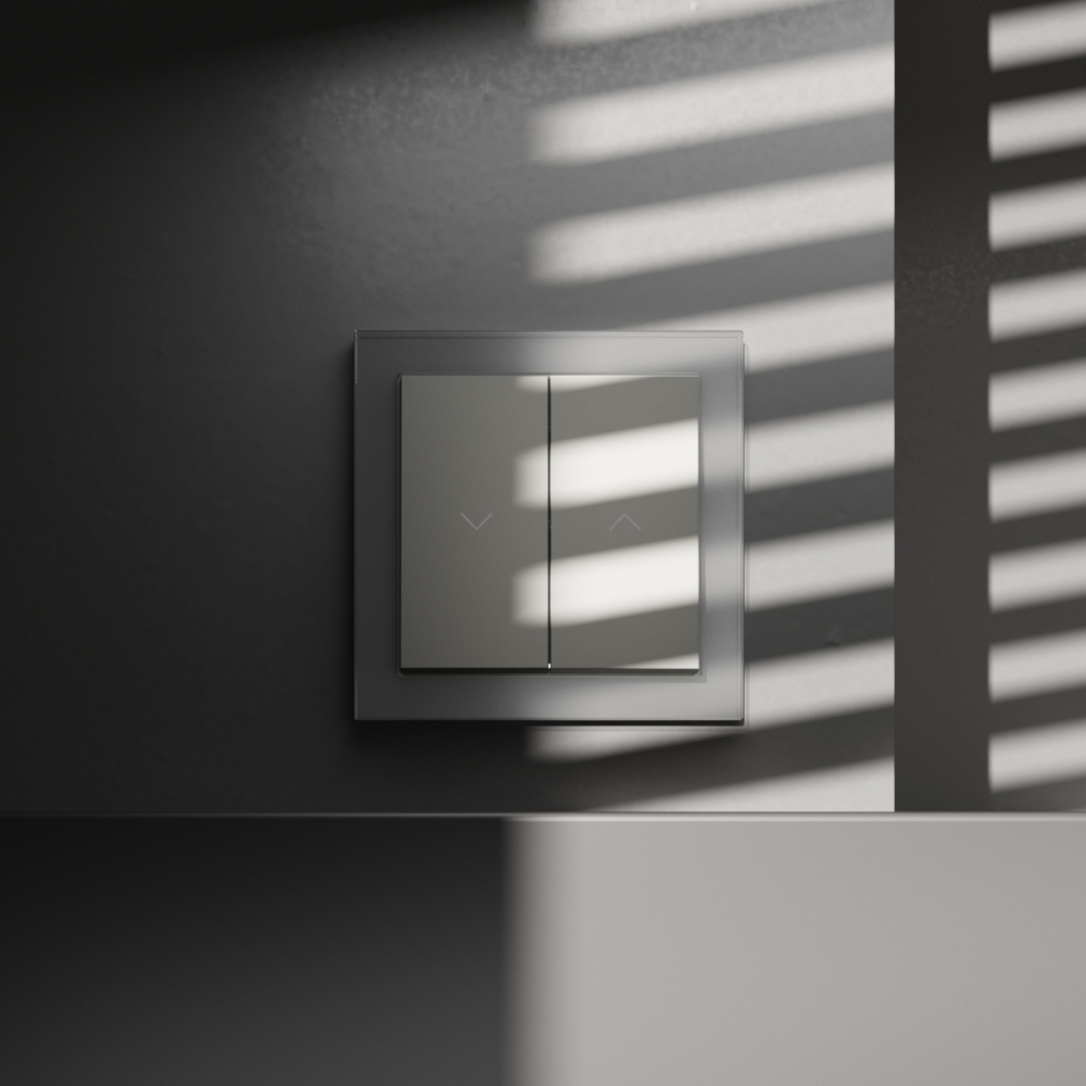 Выключатель встраиваемый Voltum S70 для жалюзи 10А, (сталь) VLS020705 в #REGION_NAME_DECLINE_PP#