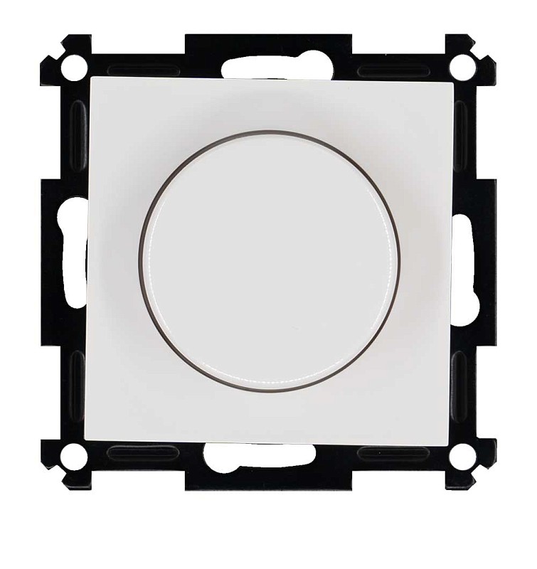 Универсальный диммер 3-500 Вт Led 3-250Вт HV - 500Вт с накладкой белый Jasmart G4012W-500RV в Санкт-Петербурге