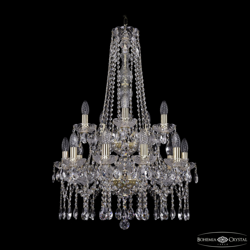 Подвесная люстра Bohemia Ivele Crystal 1413/10+5/200/h-87/2d G в Санкт-Петербурге