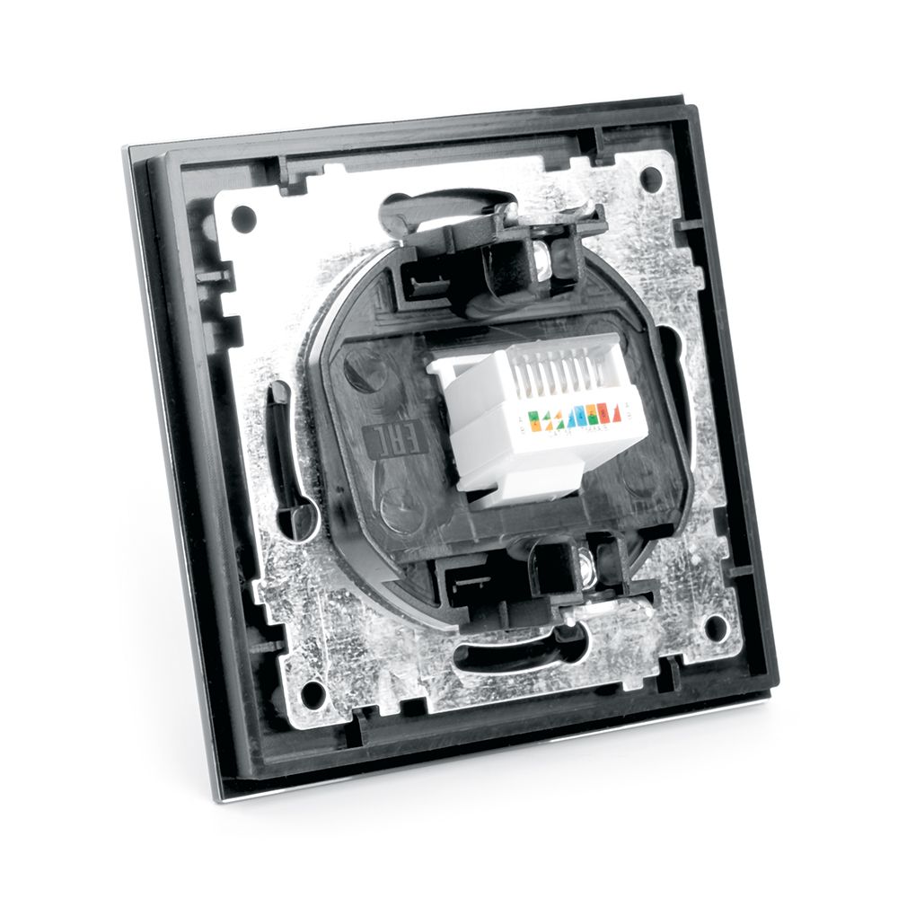 Розетка компьютерная 1-местная RJ-45 Stekker Катрин GLS00-7007-05 черный 39510 в Санкт-Петербурге