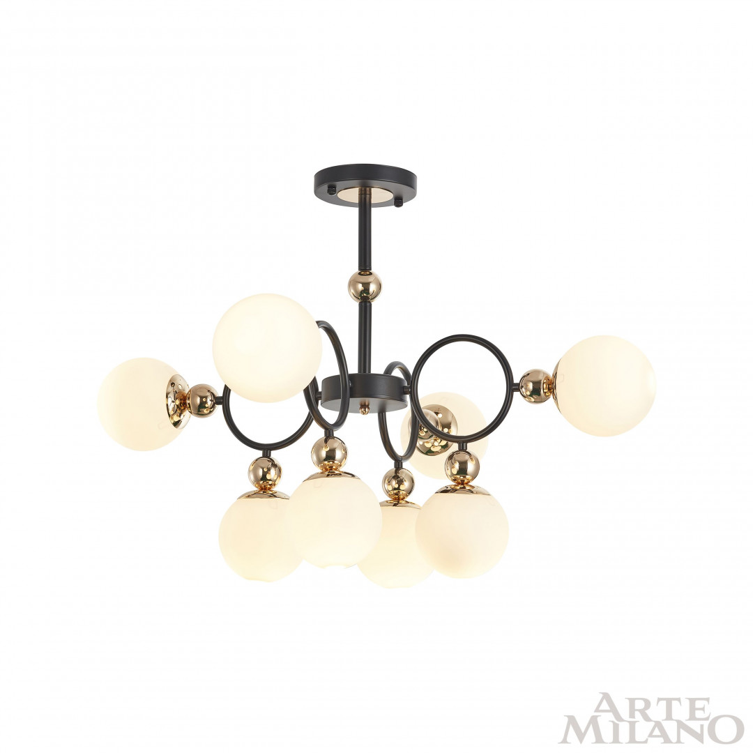 Потолочная люстра Arte Milano Neapolis 274307/8 BK/GD в #REGION_NAME_DECLINE_PP#