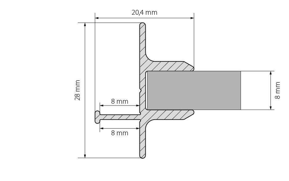 Профиль Arlight TOP-GLASS8-2D-2000 016976 в Санкт-Петербурге