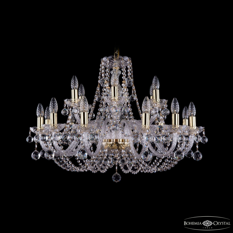 Подвесная люстра Bohemia Ivele Crystal 1406/12+6/300 G Balls в Санкт-Петербурге