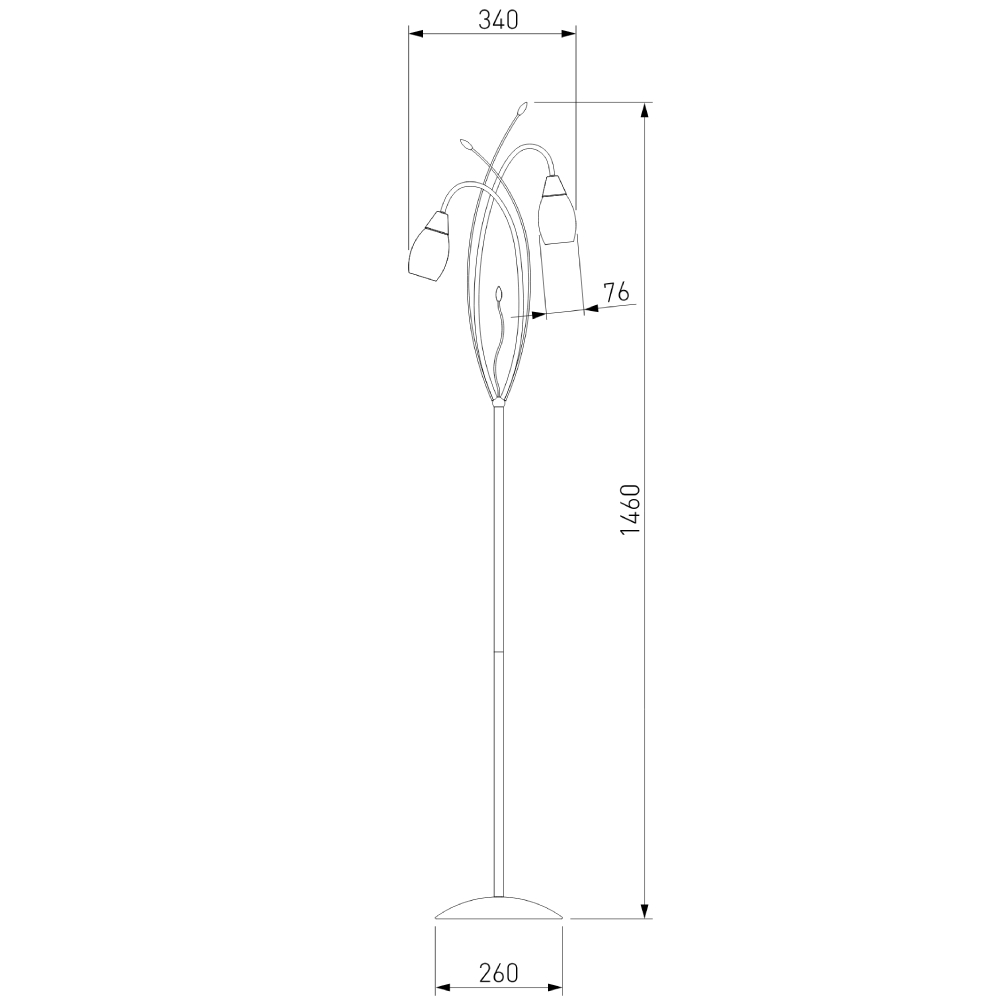 Торшер Eurosvet 22080/2F хром в Санкт-Петербурге