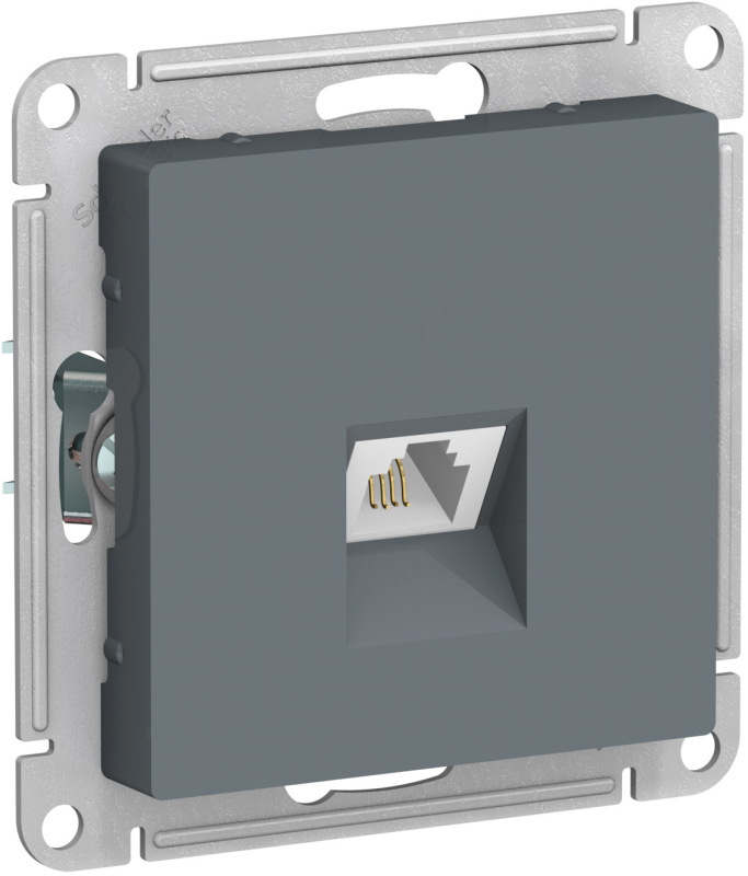 Розетка телефонная RJ11 Systeme Electric AtlasDesign Грифель ATN000781 в Санкт-Петербурге