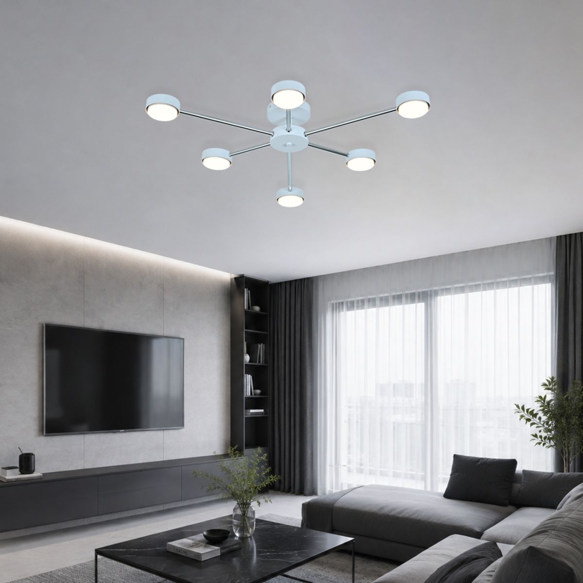 Потолочный светодиодный светильник Escada Luminix 120008/6R White/Chrome ES0000095 в Санкт-Петербурге
