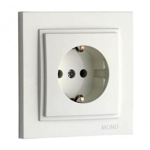 Розетка с заземлением Mono Electric Despina 16А 250В жемчуг 102-252521-117 в Санкт-Петербурге