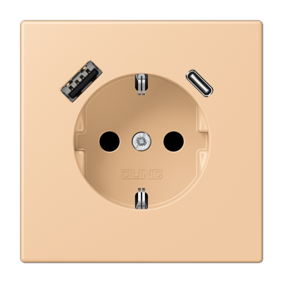 Розетка 2K+З USB Typ AC Jung LC1520-15CA237 в Санкт-Петербурге