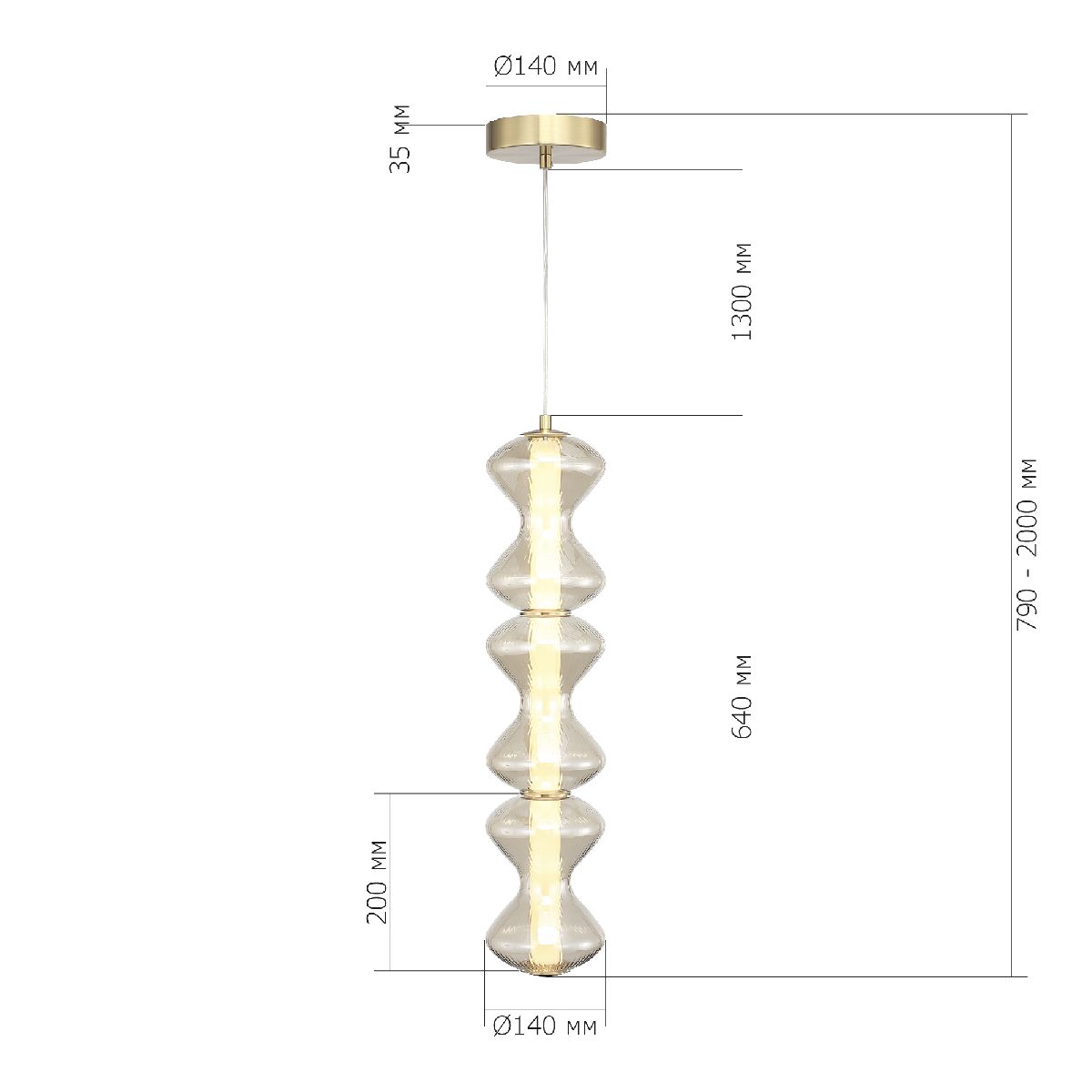 Подвесной светильник ST Luce Spine SL6136.213.01 в Санкт-Петербурге