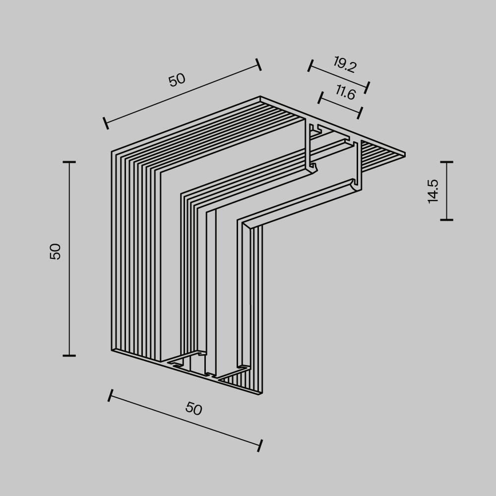 Коннектор угловой внутренний Exility X встраиваемый под ГКЛ 12,5мм Maytoni TRA239ICL-42.12B в #REGION_NAME_DECLINE_PP#