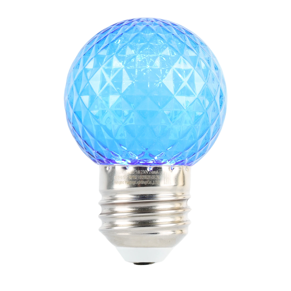 Лампа светодиодная Feron LB-385 шар синий прозрачный E27 1W 230V 52162 в #REGION_NAME_DECLINE_PP#