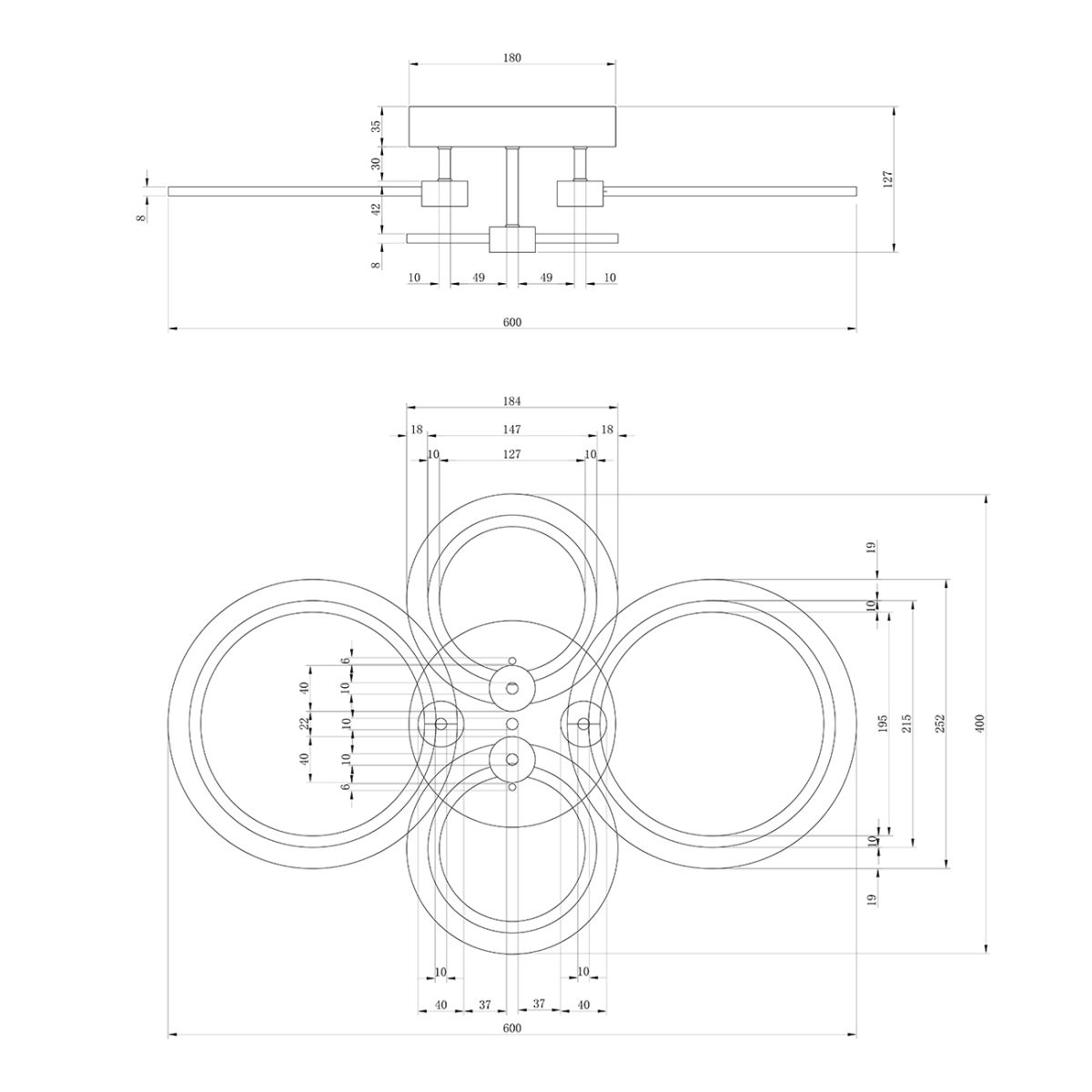Потолочный светильник Escada Alnair 10224/4LED 56W в Санкт-Петербурге