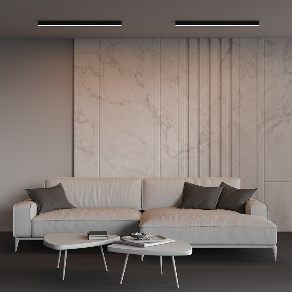 Линейный накладной светильник Maytoni Technical 3000K 50x50 (Черный, 1 м) LL311027 в Санкт-Петербурге