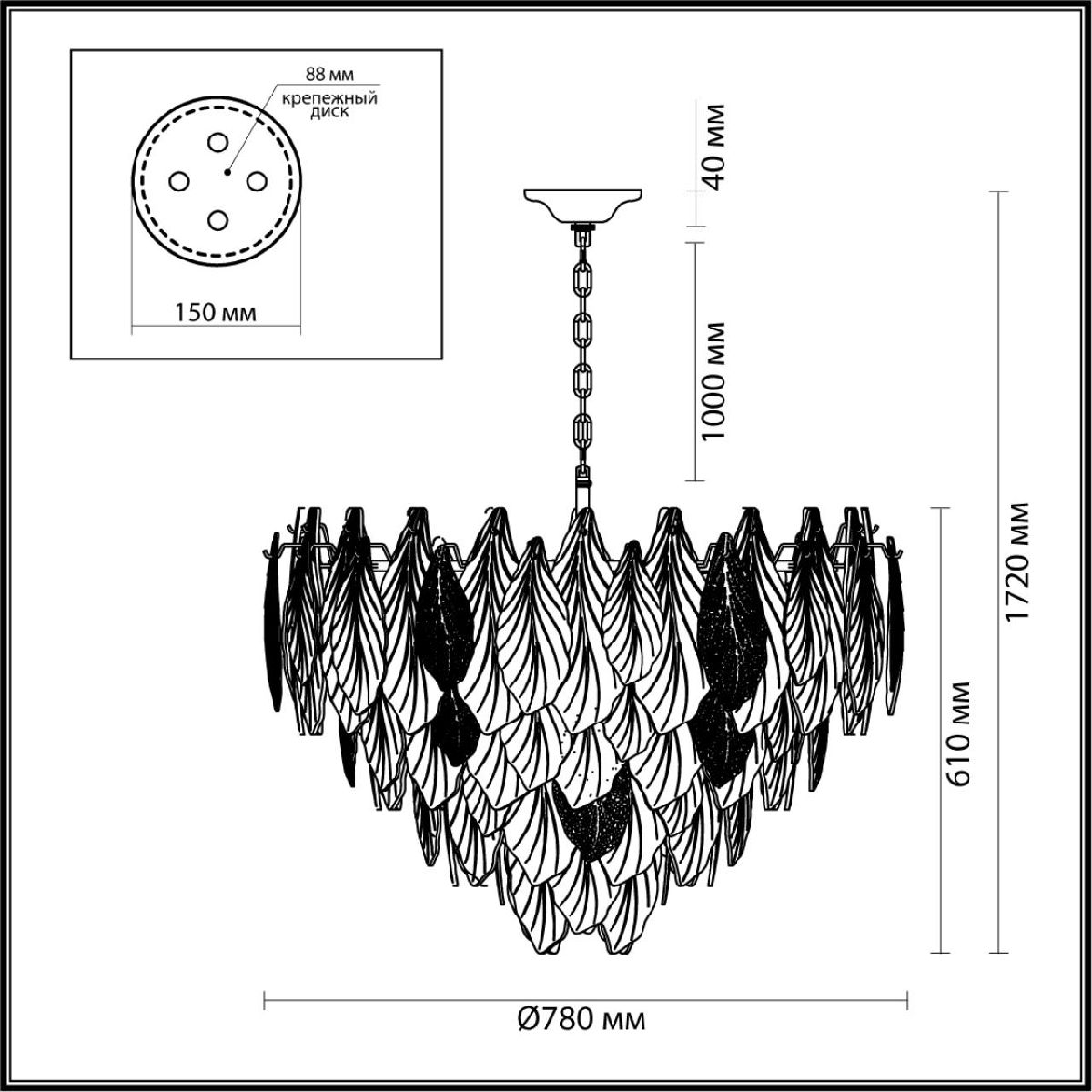 Подвесная люстра Odeon Light Lace 5052/21 в Санкт-Петербурге