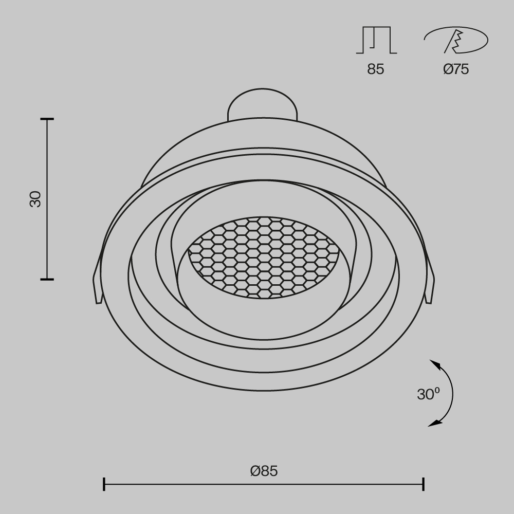 Встраиваемый светильник Maytoni Technical Downlight Atom DL113-GU10-01-RD-B в Санкт-Петербурге