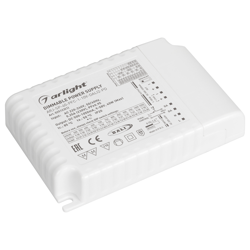 Блок питания Arlight ARJ-SP-40-PFC-1-10V-DALI2-PD (40W, 500-1050mA) 025123(1) в Санкт-Петербурге