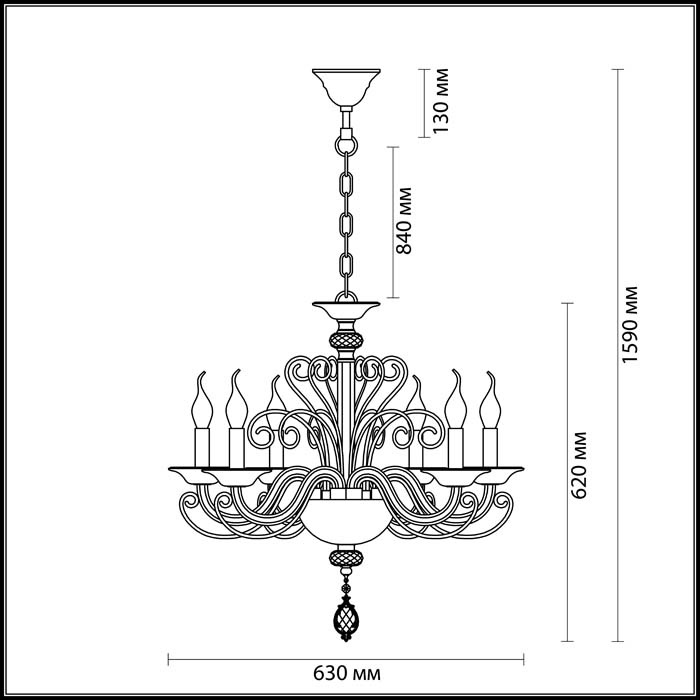 Подвесная люстра Odeon Light Favola 3949/6 в Санкт-Петербурге