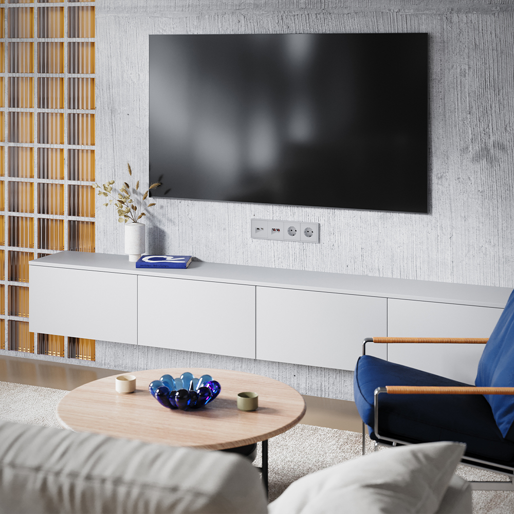 Накладка для розетки TV+RJ45 кат. 6 Voltum S70 (серый) VLS002716 в Санкт-Петербурге