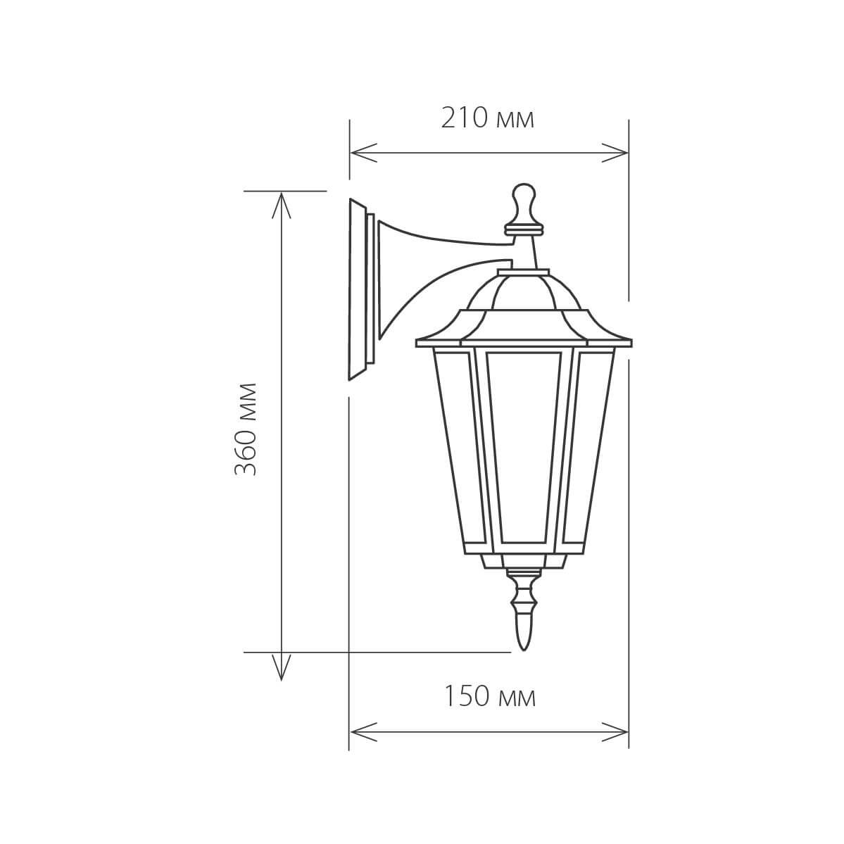 Уличный настеный светильник Elektrostandard 1004D черное золото 4690389085680 a035744 в Санкт-Петербурге