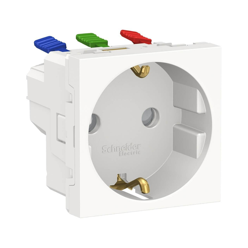 Розетка Schneider Electric Unica New Modular с/з со шторками 16A 250V NU305718 в Санкт-Петербурге