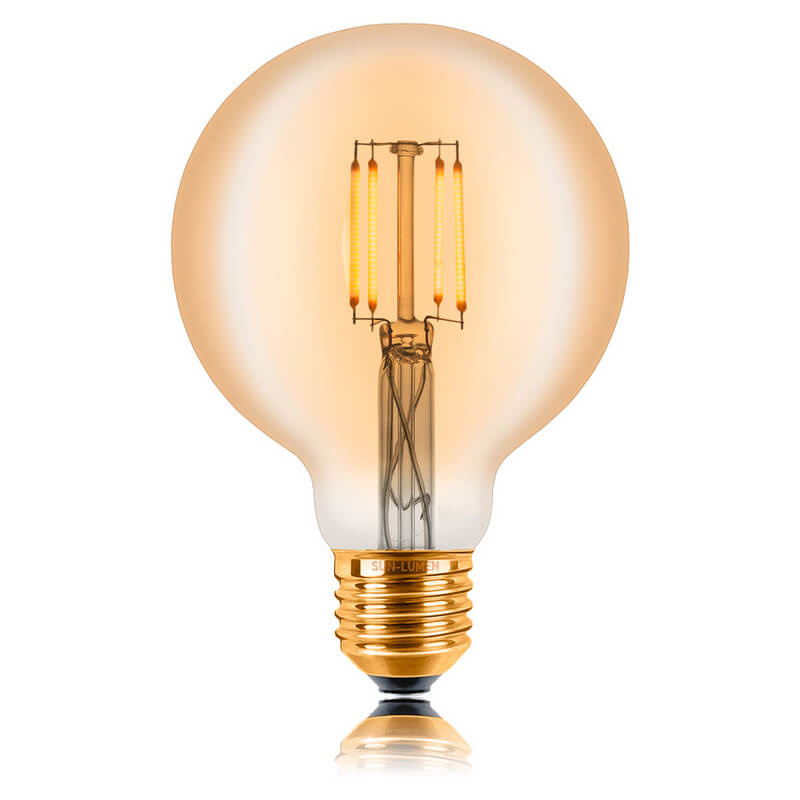 Лампа светодиодная филаментная Sun Lumen E27 4W 2200К золотая 057-301 в Санкт-Петербурге