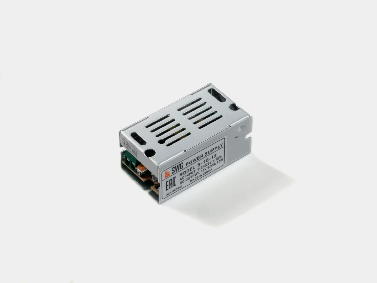 Блок питания SWG Standard 15Вт DC12В 1.3А IP20 09-00900045 в Санкт-Петербурге