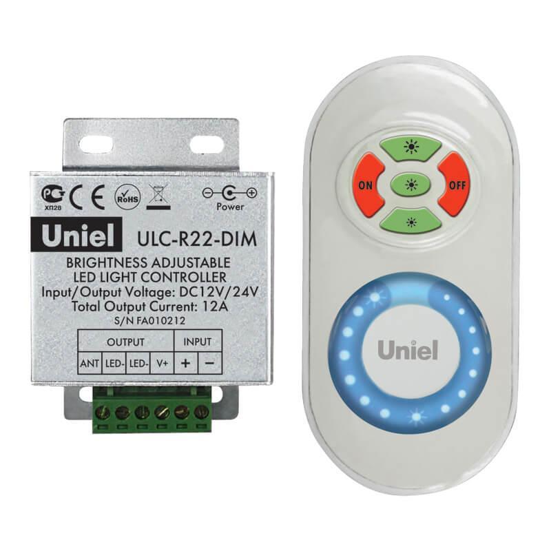 Контроллер для управления яркостью одноцветных светодиодов (05947) Uniel ULC-R22-DIM White в Санкт-Петербурге