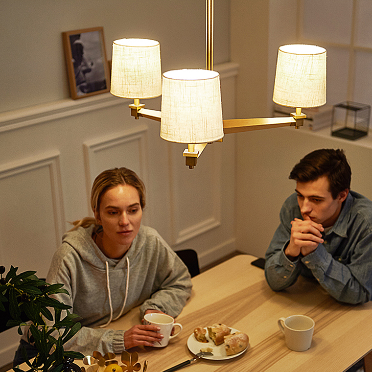 Люстра на штанге ImperiumLoft Stavra Jorgenson Beige/Dark Wood 203576-26 в Санкт-Петербурге