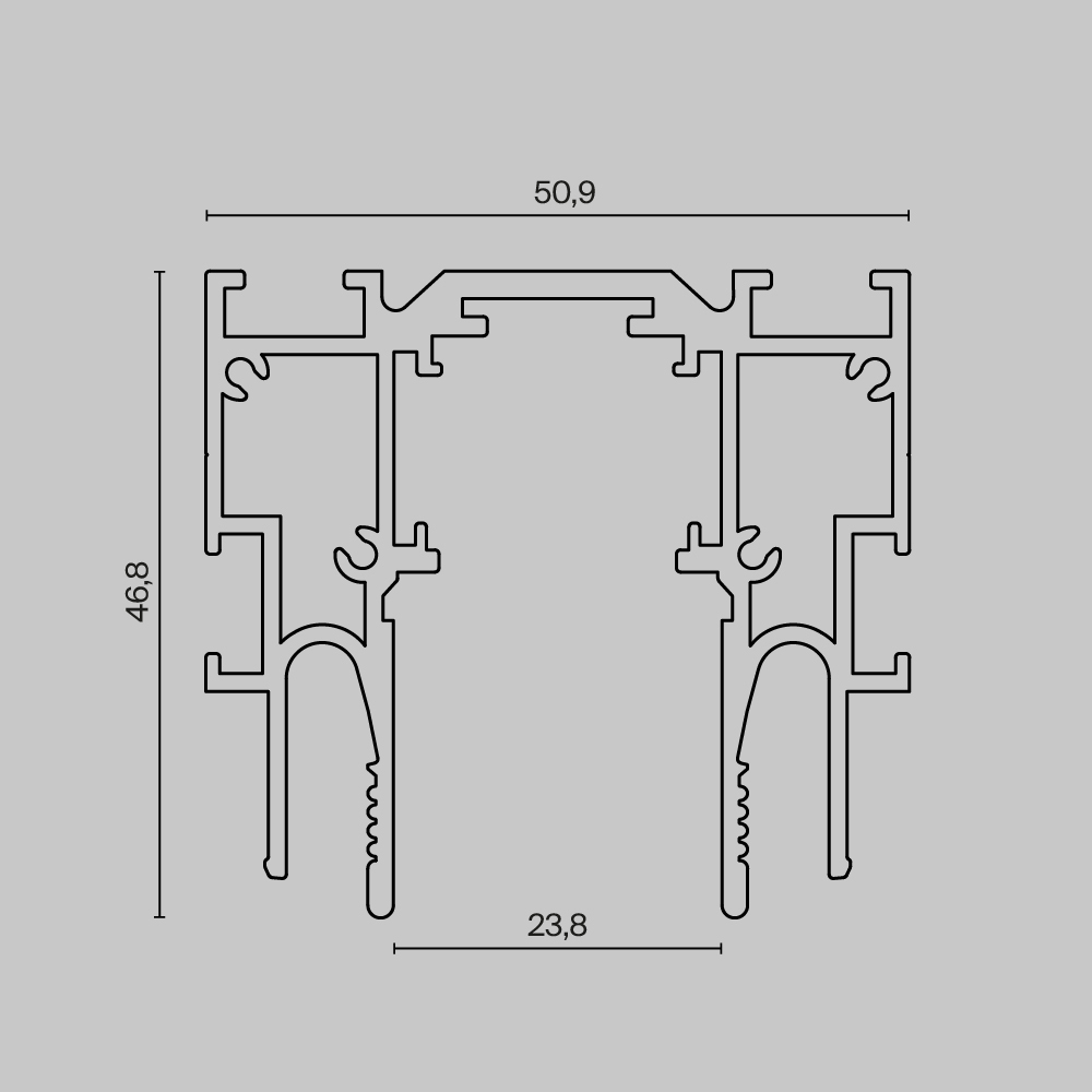 Шинопровод магнитный для монтажа в натяжной потолок Maytoni Technical Exility ClipLine TRX034-SCCL-422B в Санкт-Петербурге