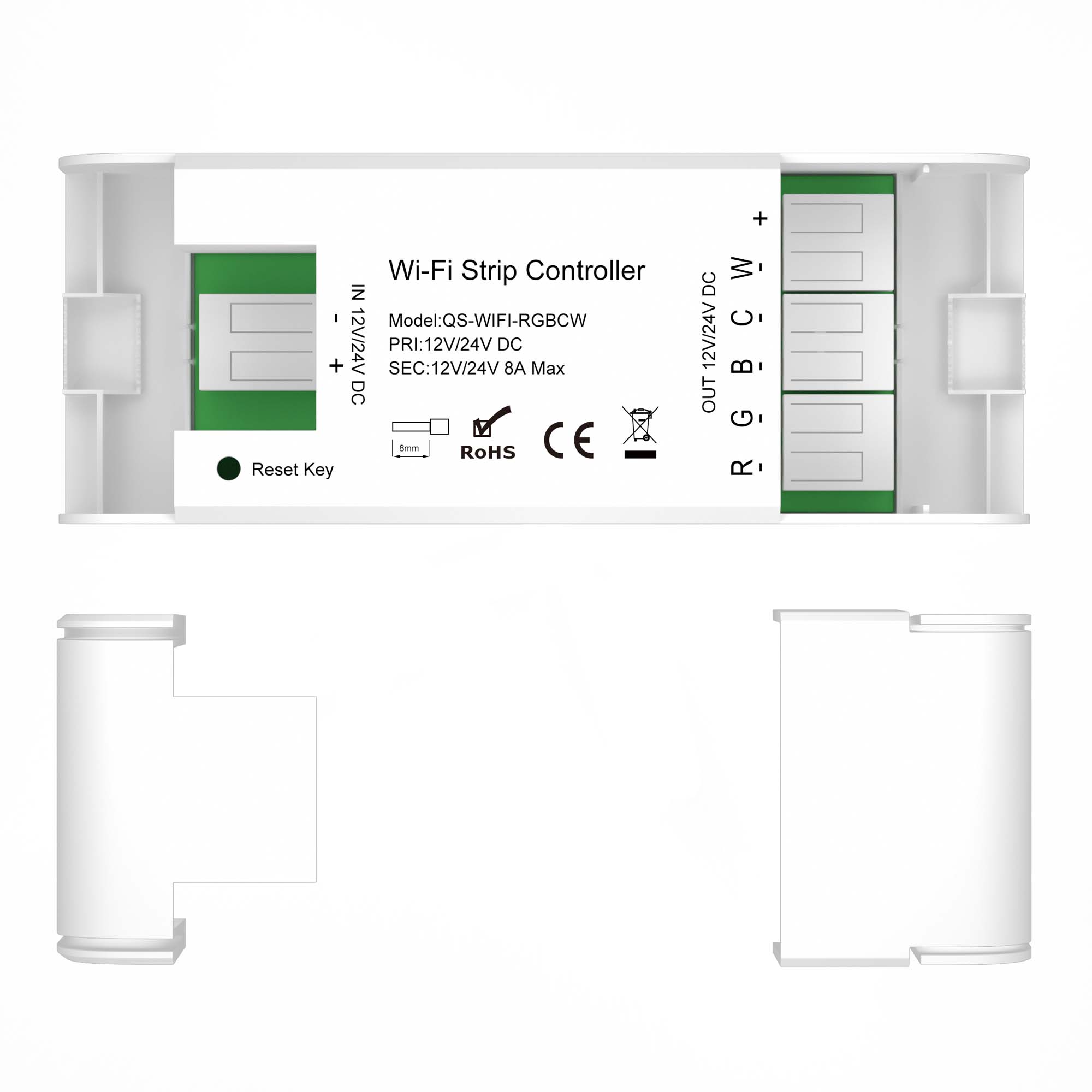 WIFI контроллер RGBCW для светодиодных лент ST Luce Functional 12/24V 8A ST9000.500.01RGBCW в Санкт-Петербурге