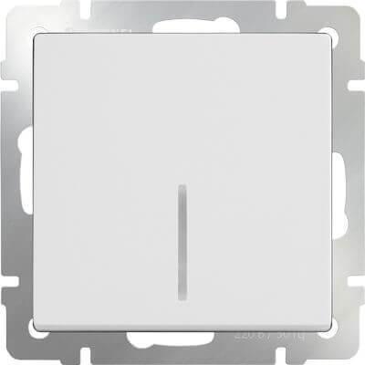 Выключатель Werkel одноклавишный с подсветкой белый WL01-SW-1G-LED 4690389059179 в Санкт-Петербурге