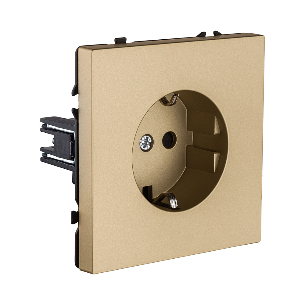 Розетка штепсельная SCHUKO 16A/250 В, золотой Kollinger Eclipse EC-014GD в #REGION_NAME_DECLINE_PP#