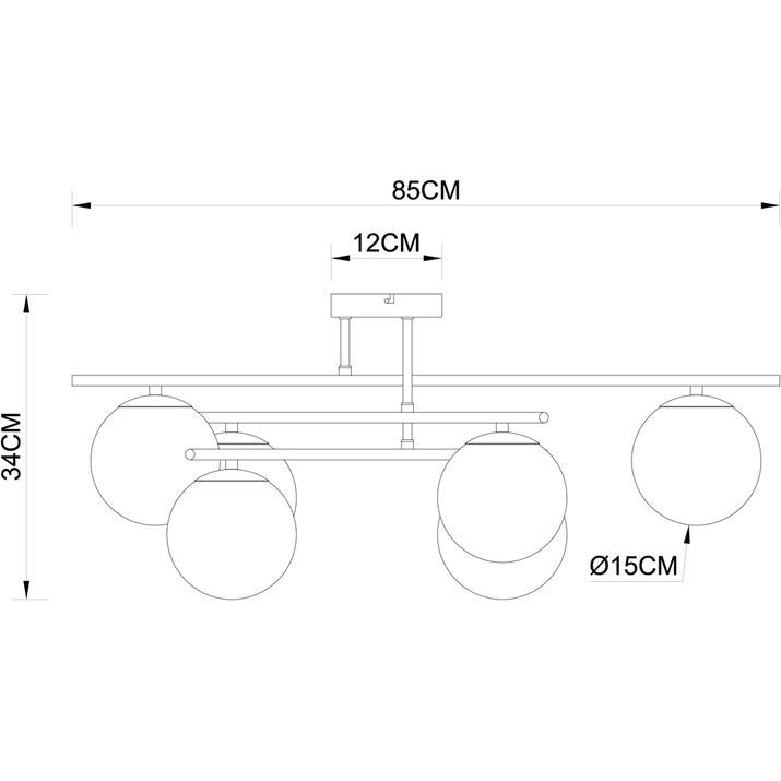 Потолочная люстра Arte Lamp Alcor A2224PL-6BK в Санкт-Петербурге