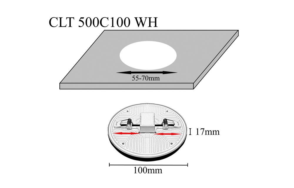 Встраиваемый светильник Crystal  Lux CLT 500C100 WH 3000K в Санкт-Петербурге