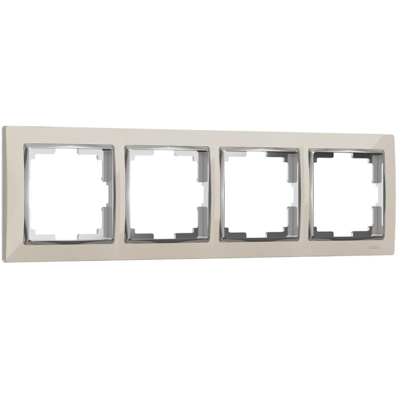 Рамка на 4 поста Werkel Snabb W0041903 слоновая кость/хром 4690389160912 в Санкт-Петербурге