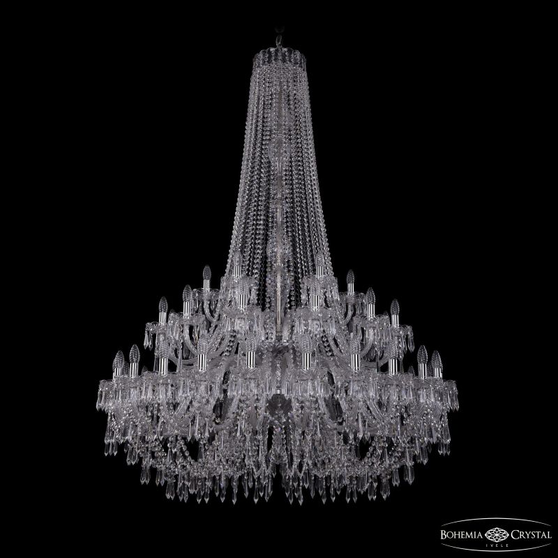 Подвесная люстра Bohemia Ivele Crystal 1403/24+12+6/460/h-177/2d Ni в Санкт-Петербурге