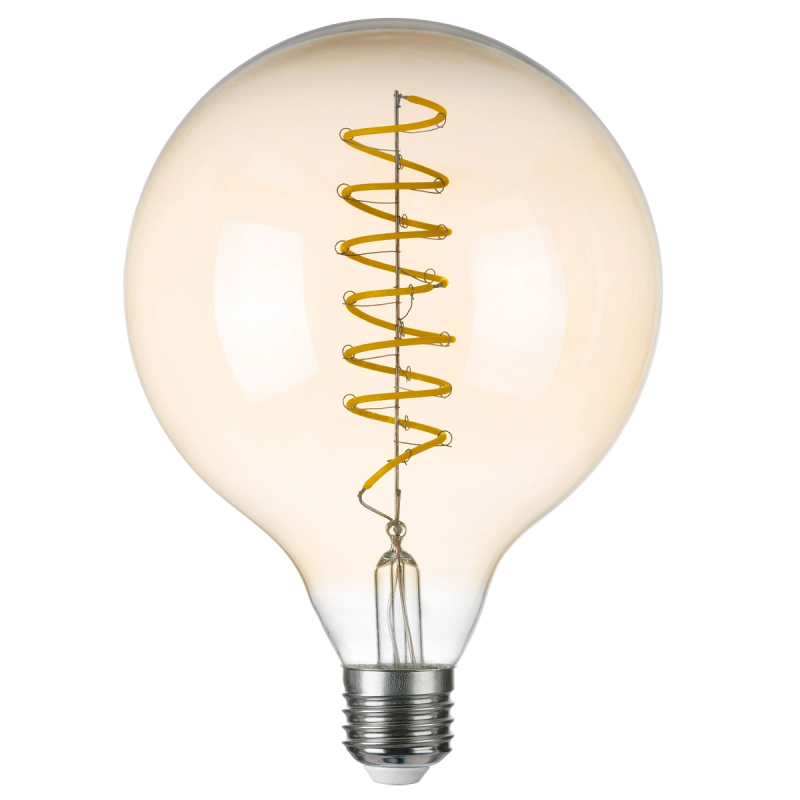 Лампа светодиодная филаментная Lightstar LED Filament E27 8W 4000K груша янтарная 933304 в Санкт-Петербурге