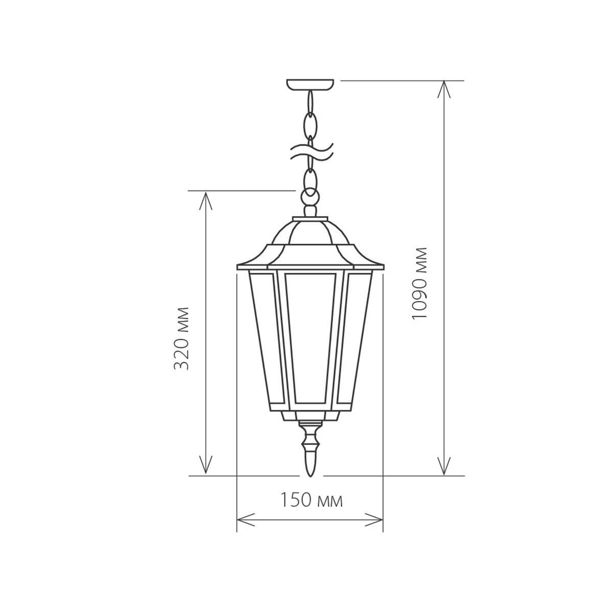 Уличный подвесной светильник Elektrostandard 1004H черное золото 4690389085703 в Санкт-Петербурге