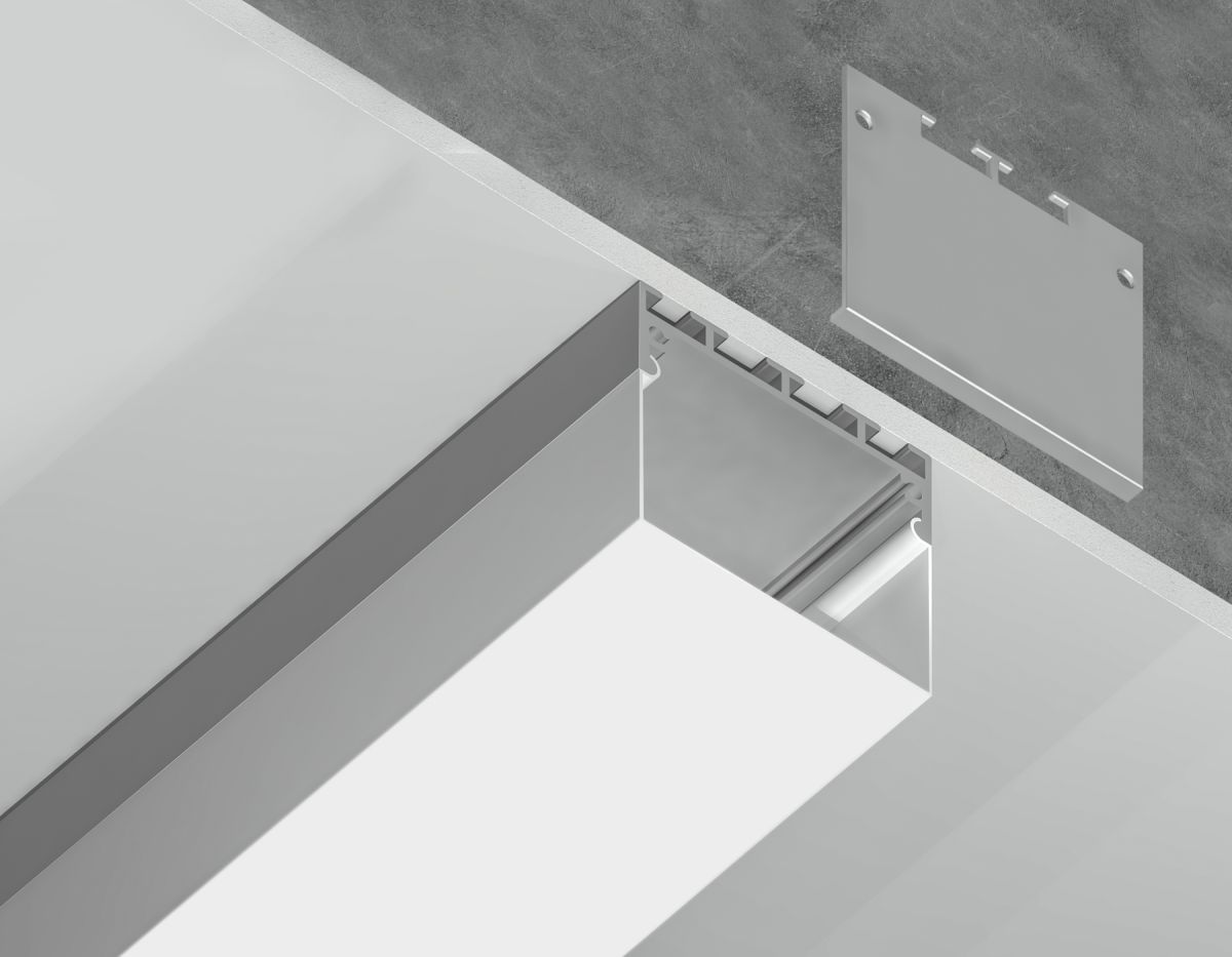 Алюминиевый профиль накладной/подвесной Profile System 42*45 для светодиодной ленты до 33,4мм Ambrella Light Illumination GP3070AL в Санкт-Петербурге