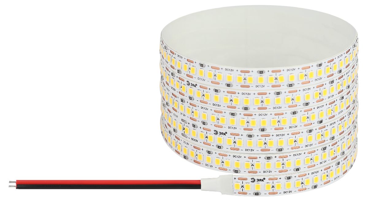 Светодиодная лента Эра 12В 2835 19,2Вт/м 3000K 5м IP20 LS2835-19,2-240-12-3000K-IP20-1 year-5m Б0059906 в Санкт-Петербурге