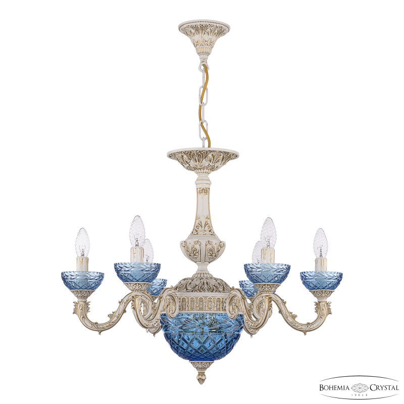 Подвесная люстра Bohemia Ivele Crystal AL79101P/6/175 WMG P Aquamarine/M-1F в Санкт-Петербурге