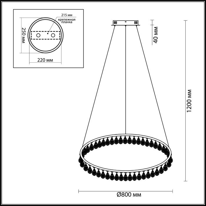 Подвесной светодиодный светильник Odeon Light Onix 4602/48L в Санкт-Петербурге