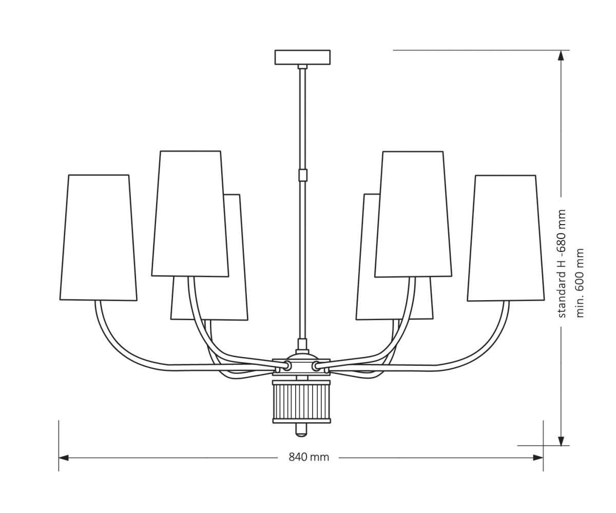 Люстра на штанге Kutek Mood Pesaro PES-ZW-6 (Z) в #REGION_NAME_DECLINE_PP#